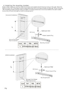 Fontana Blue Tempered Glass Multi-Function Massage Jets Rainfall Bath Shower Panel, All in One Installation Manuals