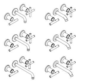 Liege Wall Mount Bathtub Mixer Faucet, All in One Installation Manuals