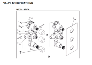 Multi Color Water Powered Led Shower with Adjustable Body Jets and Mixer, All in One Installation Manuals