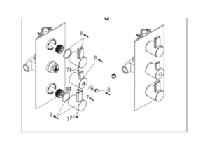 Multi Color Water Powered Led Shower with Adjustable Body Jets and Mixer, All in One Installation Manuals