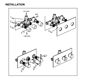 Rain Shower Head – Rain Shower set with Handheld Shower, All in One Installation Manuals