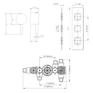 Reno Chrome Finish Ceiling Mount Shower Head Set with 6 Body Massage Shower Jets, All in One Installation Manuals