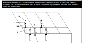 20″ Stainless Steel Multi Color Water Powered Led Shower with Digital Control, All in One Installation Manuals