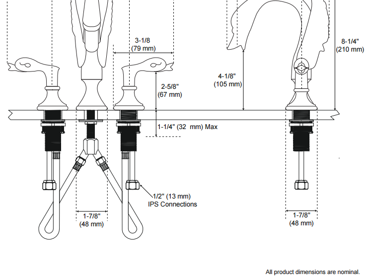 Fontana Oil Rubbed Bronze Dual Handle Swan Faucet, All in One Installation Manuals