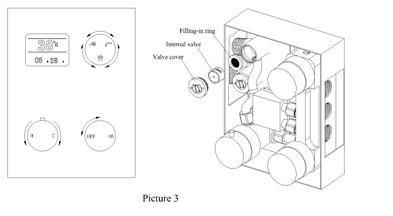 BathSelect Bari Ultra Bathroom Digital Body Massage Waterfall Shower Set, All in One Installation Manuals
