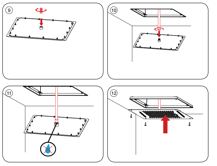 Lima Multi Color Water Powered Led Shower with Adjustable Body Jets and Mixer, All in One Installation Manuals