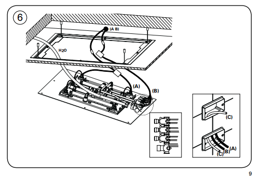 20″ Recessed LED Rain Shower Head, All in One Installation Manuals