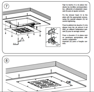 ValenciaThermostatic LED Shower System with Hand Held Shower, All in One Installation Manuals