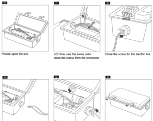 Recessed Ceiling Mount Square Oil Rubbed Bronze LED Rain Shower Head, All in One Installation Manuals