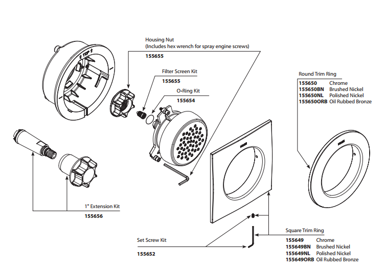 Fontana 6pcs Wall Mounted Big Massage Shower Body Jet Spray For Spa Bath & Shower Round G1/2″, All in One Installation Manuals