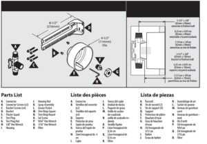 Super Luxury Recessed LED Large Waterfall Rainfall Shower System with 6 Body Jets Hand Shower, All in One Installation Manuals