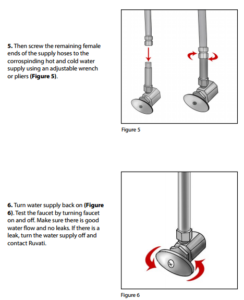 Chrome Finish Brass Body Color Changing LED Pull-Down Kitchen Sprayer, All in One Installation Manuals