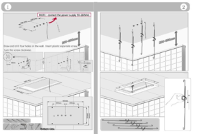 Marina 23″ by 31″ Multi Function Stainless Steel Ceiling Mount Shower Head Set, All in One Installation Manuals