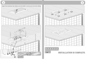 Marina 23″ by 31″ Multi Function Stainless Steel Ceiling Mount Shower Head Set, All in One Installation Manuals