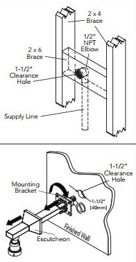 Catania Square Bathroom Shower Set with Rainfall Shower Head & Hand Shower, All in One Installation Manuals