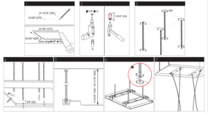 Super Luxury Recessed LED Large Waterfall Rainfall Shower System with 6 Body Jets Hand Shower, All in One Installation Manuals