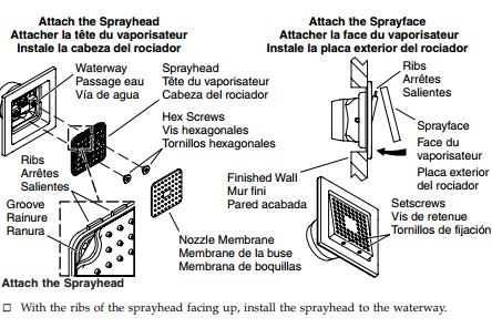 Royal Multi Color Water Powered Led Shower with Adjustable Body Jets and Digital Mixer, All in One Installation Manuals