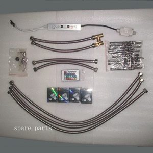 Reno Gold Tone Color Changing LED Rain Shower Set, All in One Installation Manuals