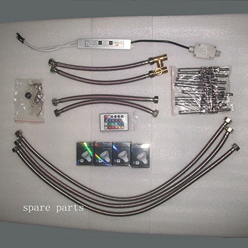 Trialo Solid Brass Recessed Color Changing Water Powered Led Shower Head, All in One Installation Manuals