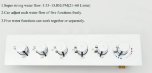 Verona Temperature Controlled LED Shower System, All in One Installation Manuals