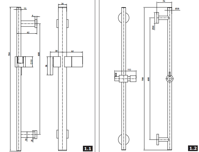 Chrome Finish Rain Shower Head System Available in Different sizes, All in One Installation Manuals