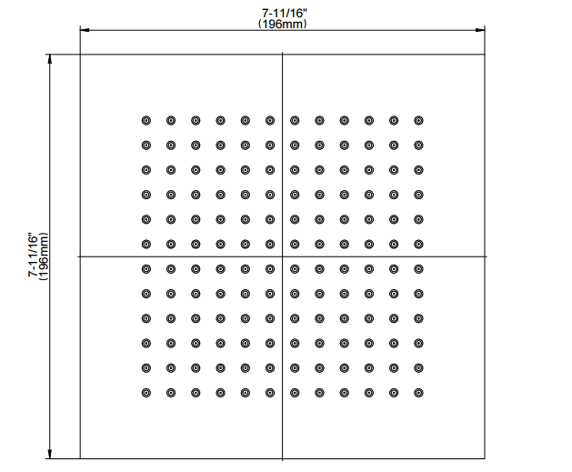 Chrome Finish Rain Shower Head System Available in Different sizes, All in One Installation Manuals