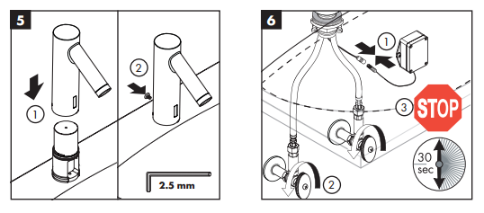 Tripod Automatic Electronic Motion Faucet, All in One Installation Manuals