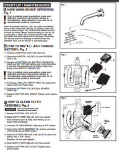 Wall Mount Intelligent Sensor Washroom Faucet, All in One Installation Manuals
