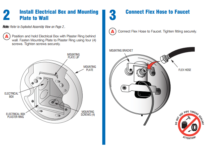 Wall Mount Sensor Faucet, All in One Installation Manuals
