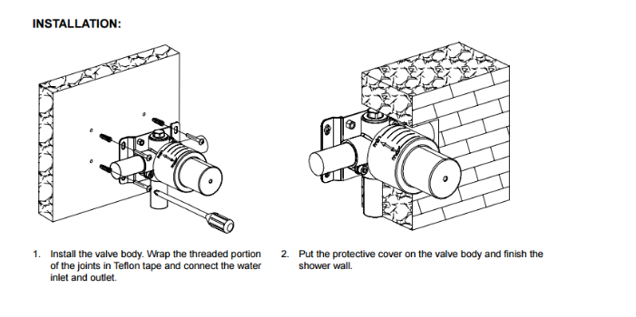 BathSelect Ancient Square Antique Brass 8&rdquo; Rainfall Wall Shower Head with Hand-Held Shower, All in One Installation Manuals
