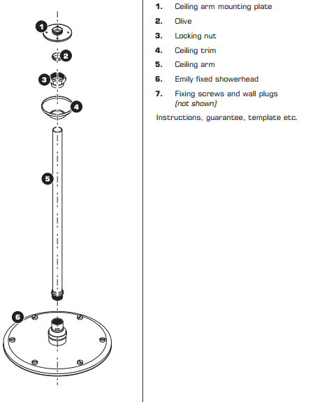 Atlantiques Massage Shower System Large Shower Head, All in One Installation Manuals