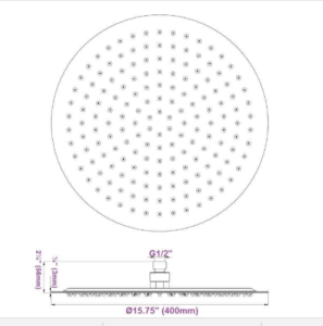 Lima Round Color Changing Water Powered Shower Solid Brass Built in Mixer, All in One Installation Manuals