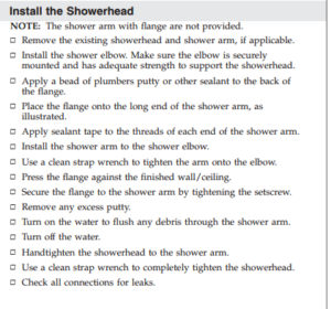 Lima Round Color Changing Water Powered Shower Solid Brass Built in Mixer, All in One Installation Manuals
