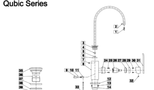Single Handle Bathroom / Kitchen Waterfall Sink Faucet Bronze / Nickel Brushed / Polished Chrome, All in One Installation Manuals