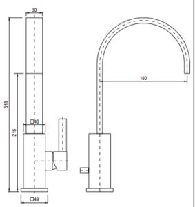 Single Handle Bathroom / Kitchen Waterfall Sink Faucet Bronze / Nickel Brushed / Polished Chrome, All in One Installation Manuals
