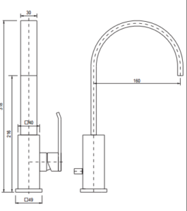 Single Handle Bathroom / Kitchen Waterfall Sink Faucet Bronze / Nickel Brushed / Polished Chrome, All in One Installation Manuals