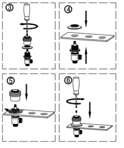 Moriano Double Handel Chrome Waterfall Sink & Bathtub Faucet, All in One Installation Manuals