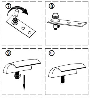 Memphis Deck Mounted Double Handle Brushed Nickel Bathtub Faucet, All in One Installation Manuals