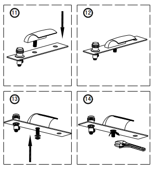 Memphis Deck Mounted Double Handle Brushed Nickel Bathtub Faucet, All in One Installation Manuals