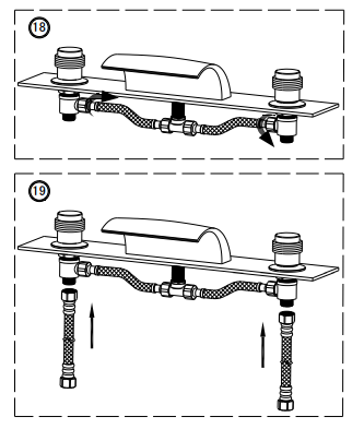 Memphis Deck Mounted Double Handle Brushed Nickel Bathtub Faucet, All in One Installation Manuals