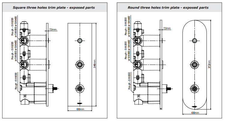 8″ To 16″ Alura Wall Mount Brass Chrome Finish Shower Set with Hand Held Shower, All in One Installation Manuals