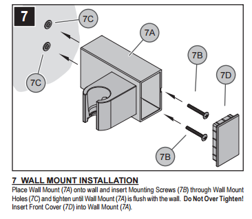 31″ Stainless Steel Multi Color Water Powered Led Shower, All in One Installation Manuals