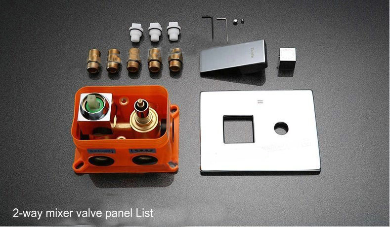 Designer Wall Mount Gold Finish Single Lever Round Shower Set with Handheld Shower Head, All in One Installation Manuals