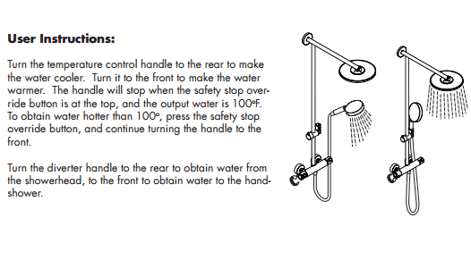 Lamia Thermostatic Double Head Shower Set, All in One Installation Manuals