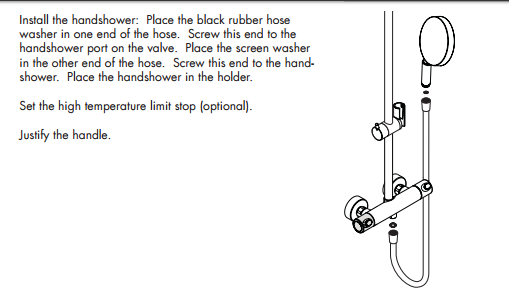 Lamia Thermostatic Double Head Shower Set, All in One Installation Manuals