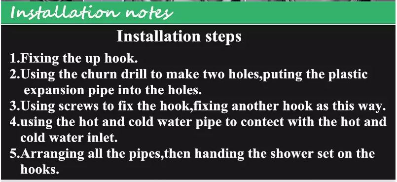 Lima Stainless Steel Shower Panel System, All in One Installation Manuals