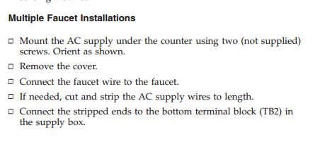 Automatic Sensor Waterfall Faucet Gold tone finish, All in One Installation Manuals