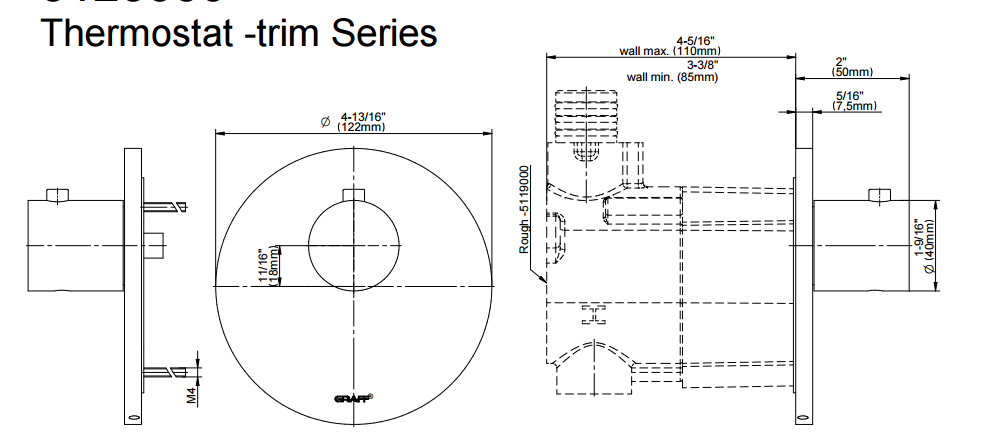 Contemporary Design In-Wall Shower Valve Mixer 2-way Outlet Concealed, All in One Installation Manuals