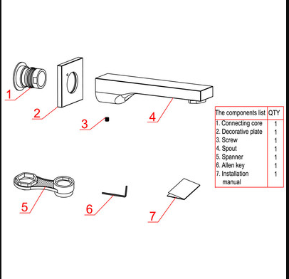 Designer Wall Mount Gold Finish Single Lever Round Shower Set with Handheld Shower Head, All in One Installation Manuals