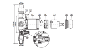 Fontana 3 Outlets Mixer Control Valve Solid Brass Concealed Wall Mounted, All in One Installation Manuals